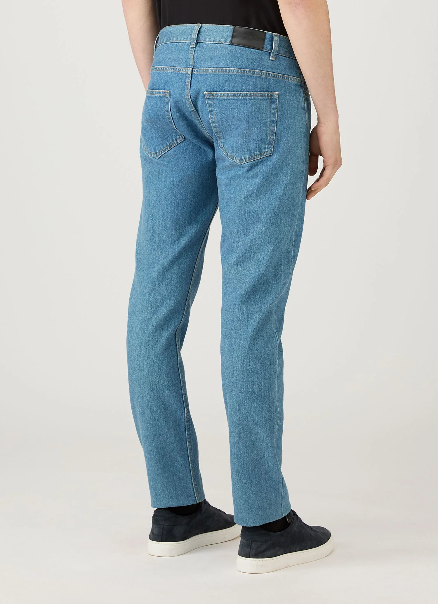 Men's Slim Fit Jeans in Mid Wash Denim - Image 5