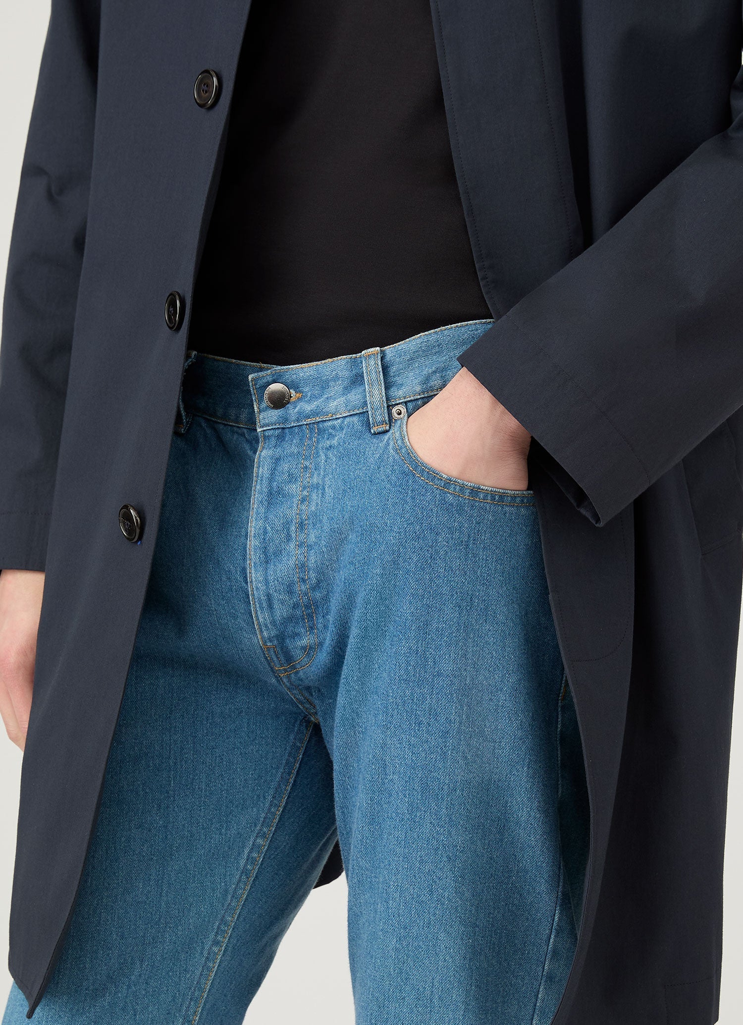Men's Slim Fit Jeans in Mid Wash Denim - Image 6