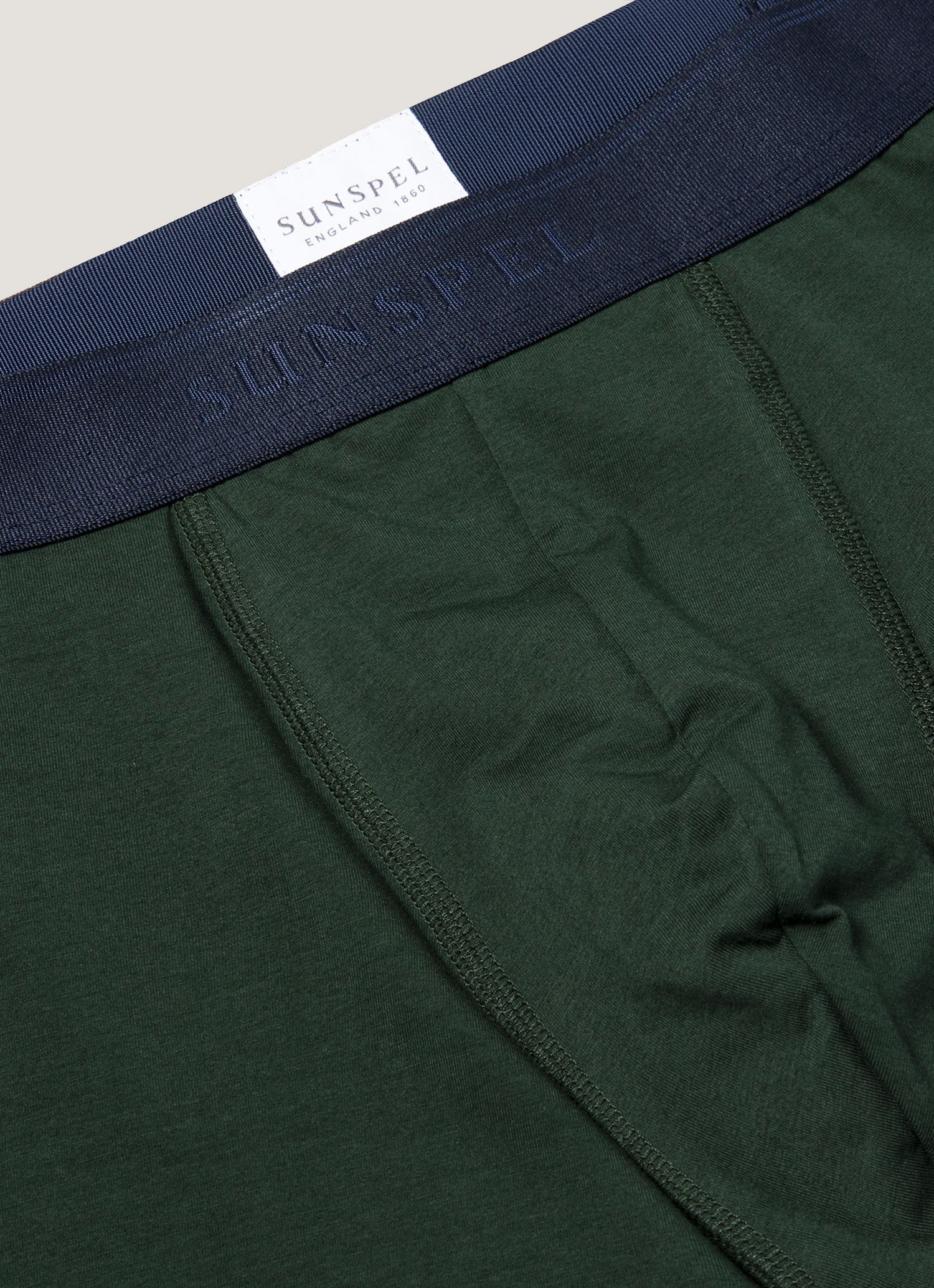 Men's Stretch Cotton Trunks in Seaweed - Image 4