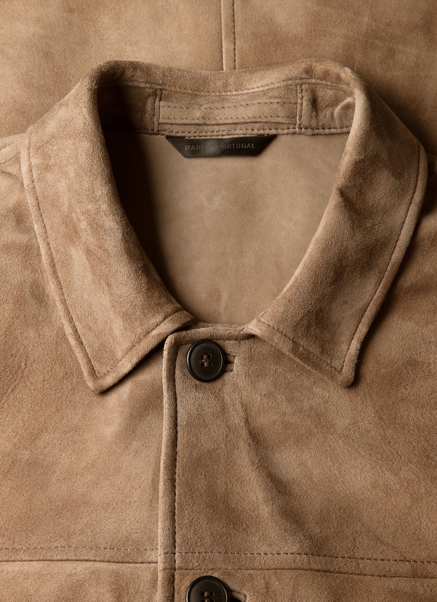 Men's Suede Jacket in Light Tan - Image 4