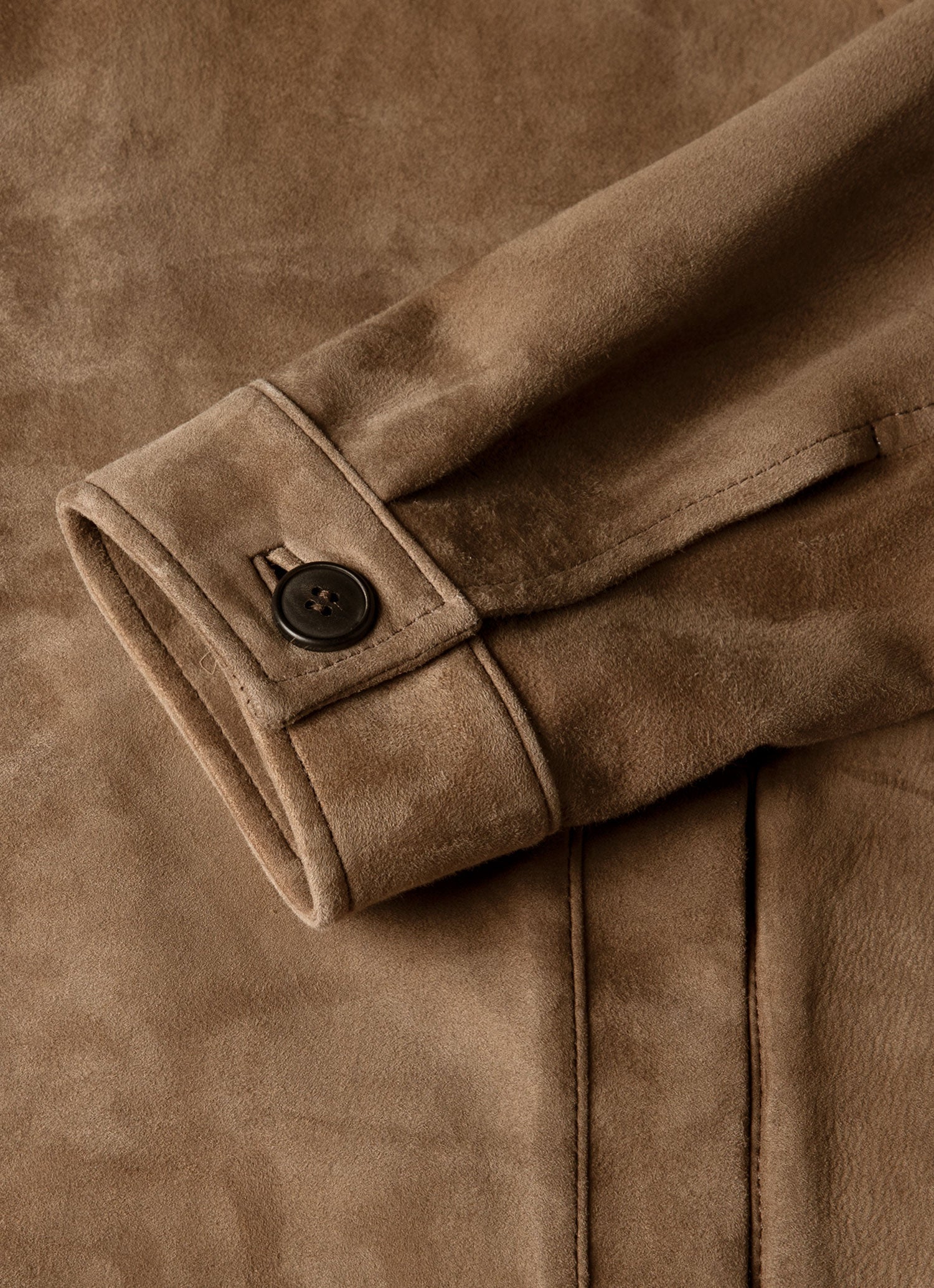 Men's Suede Jacket in Light Tan - Image 7