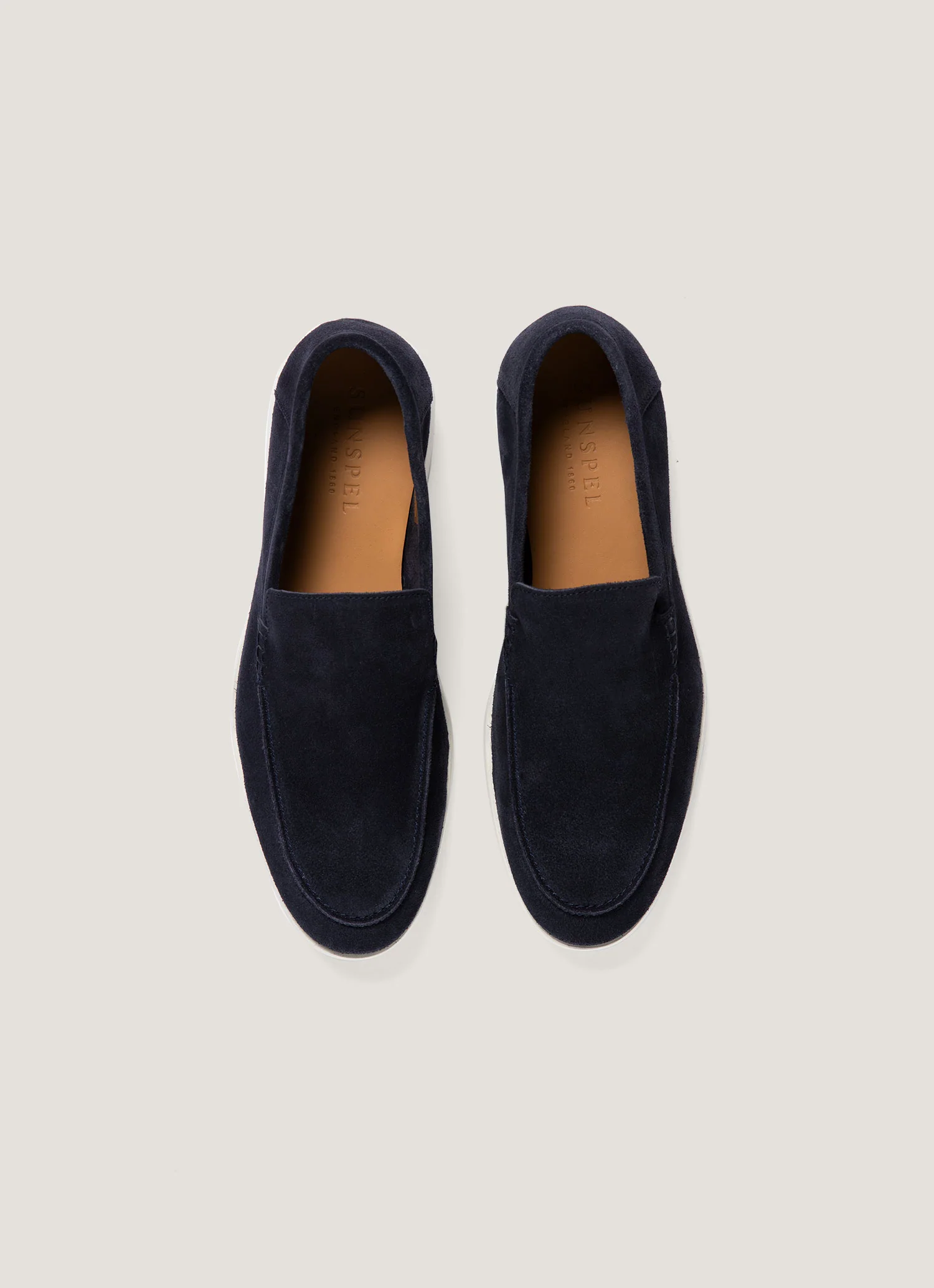 Men's Suede Loafer in Navy - Image 4