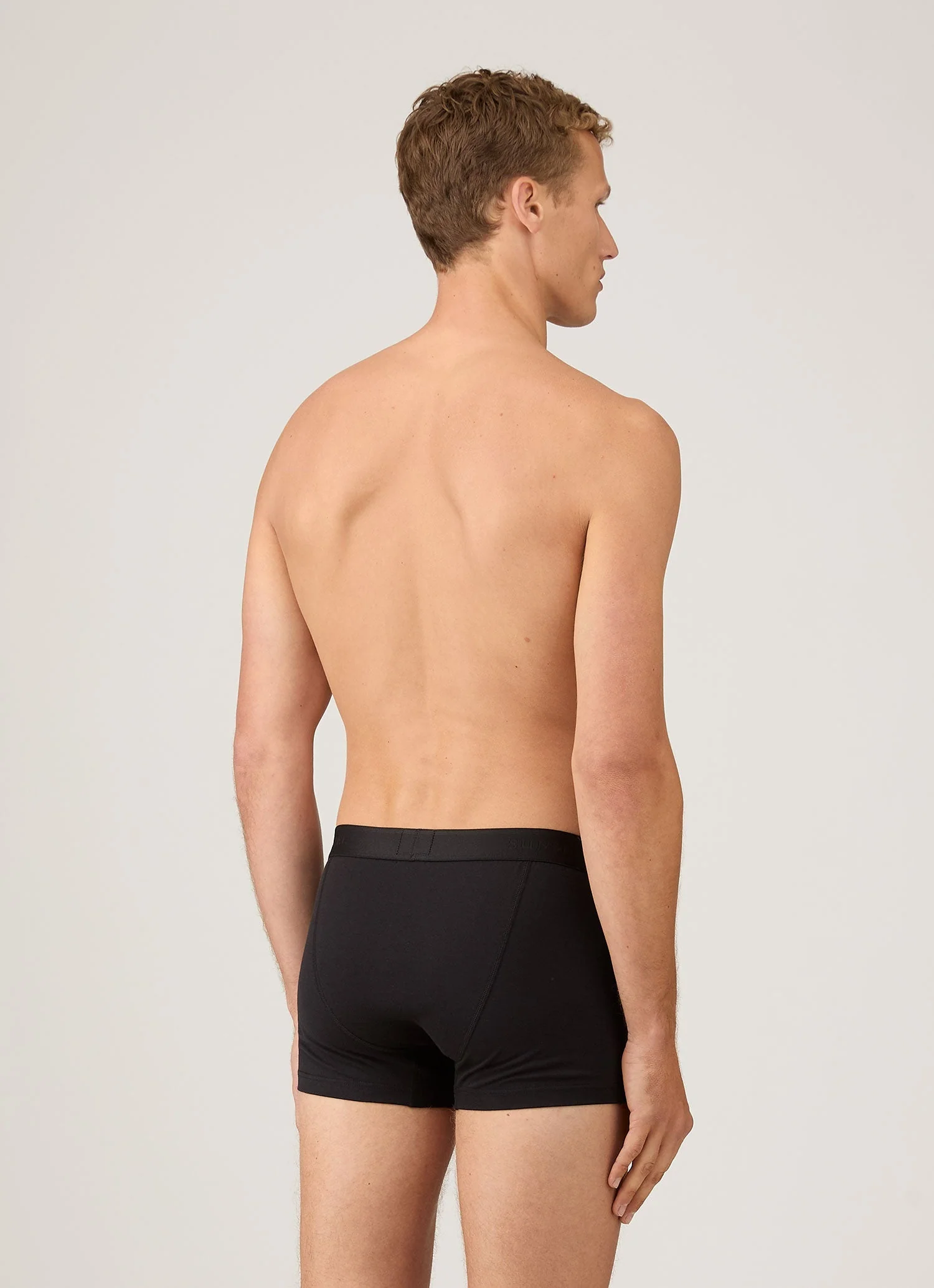 Men's Superfine Cotton Trunks in Black - Image 3