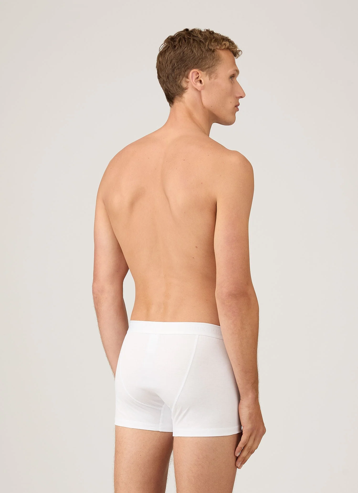 Men's Superfine Cotton Trunks in White - Image 3