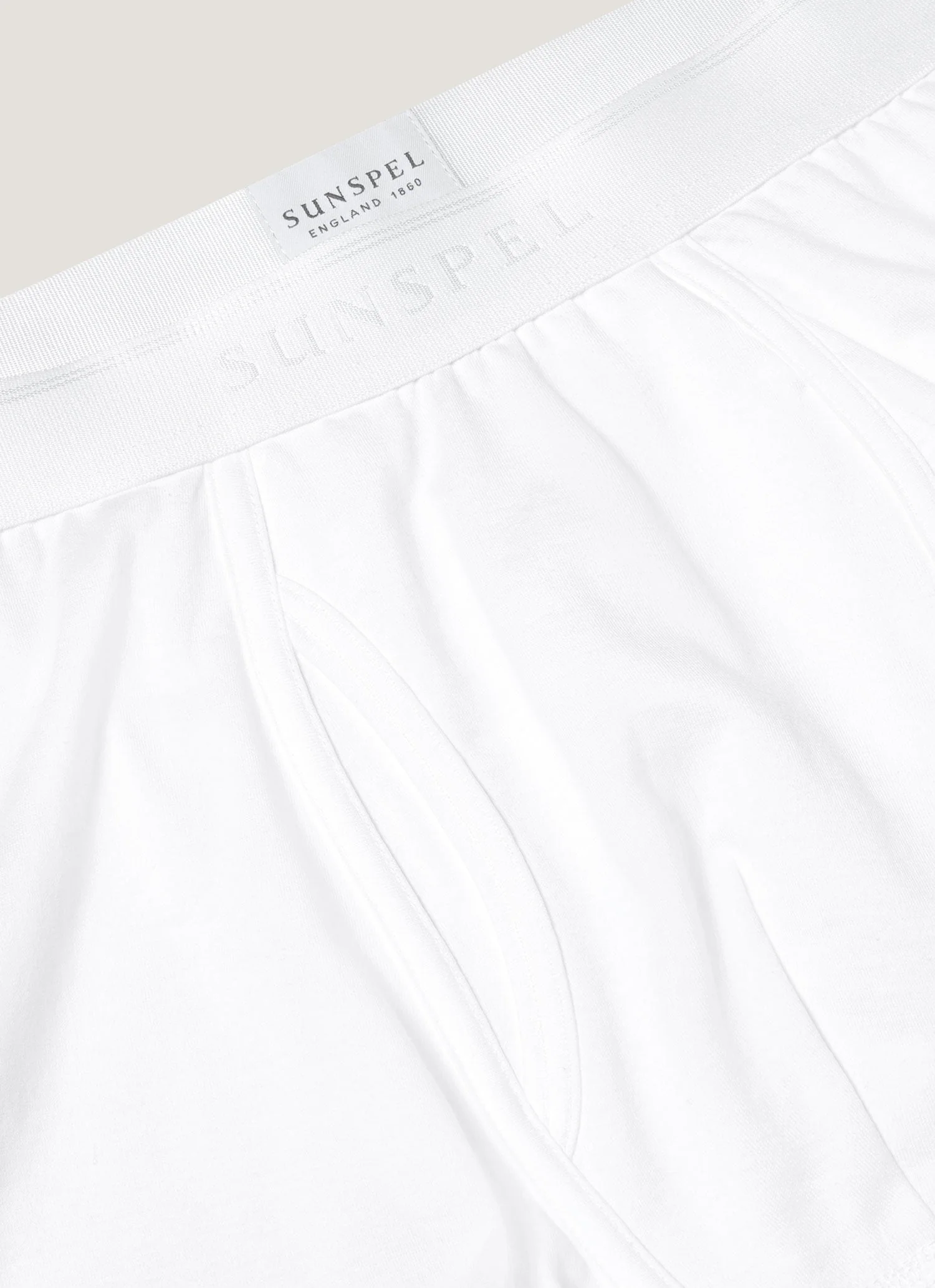 Men's Superfine Cotton Trunks in White - Image 4