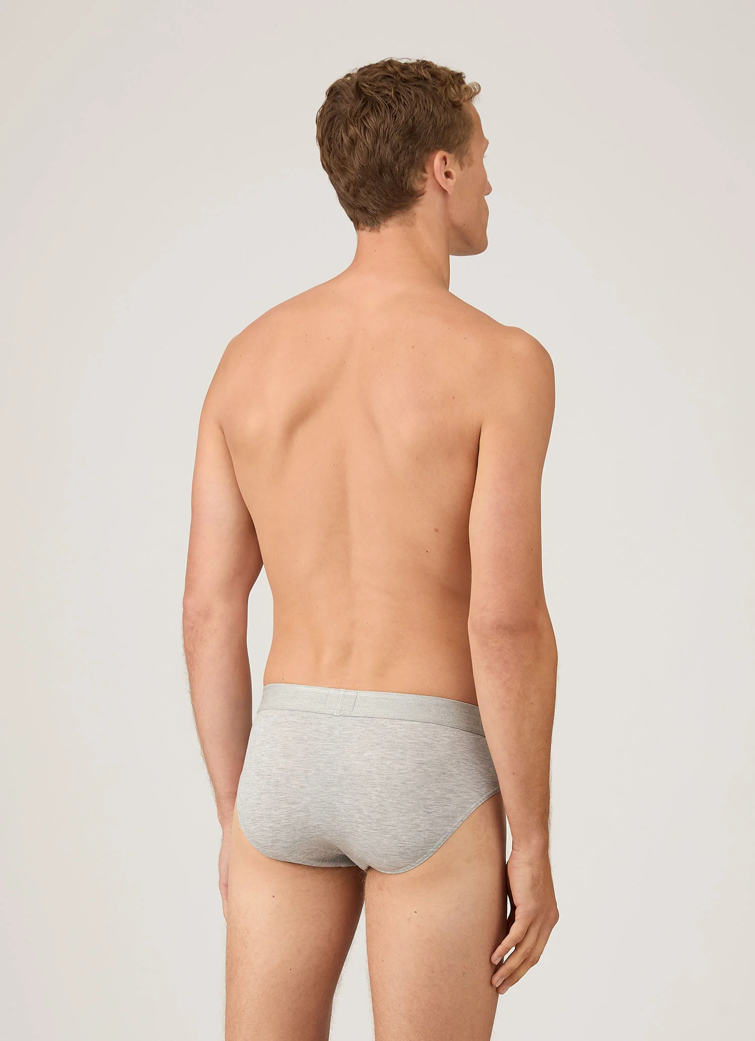 Men's Tencel™ Briefs in Grey Melange - Image 3