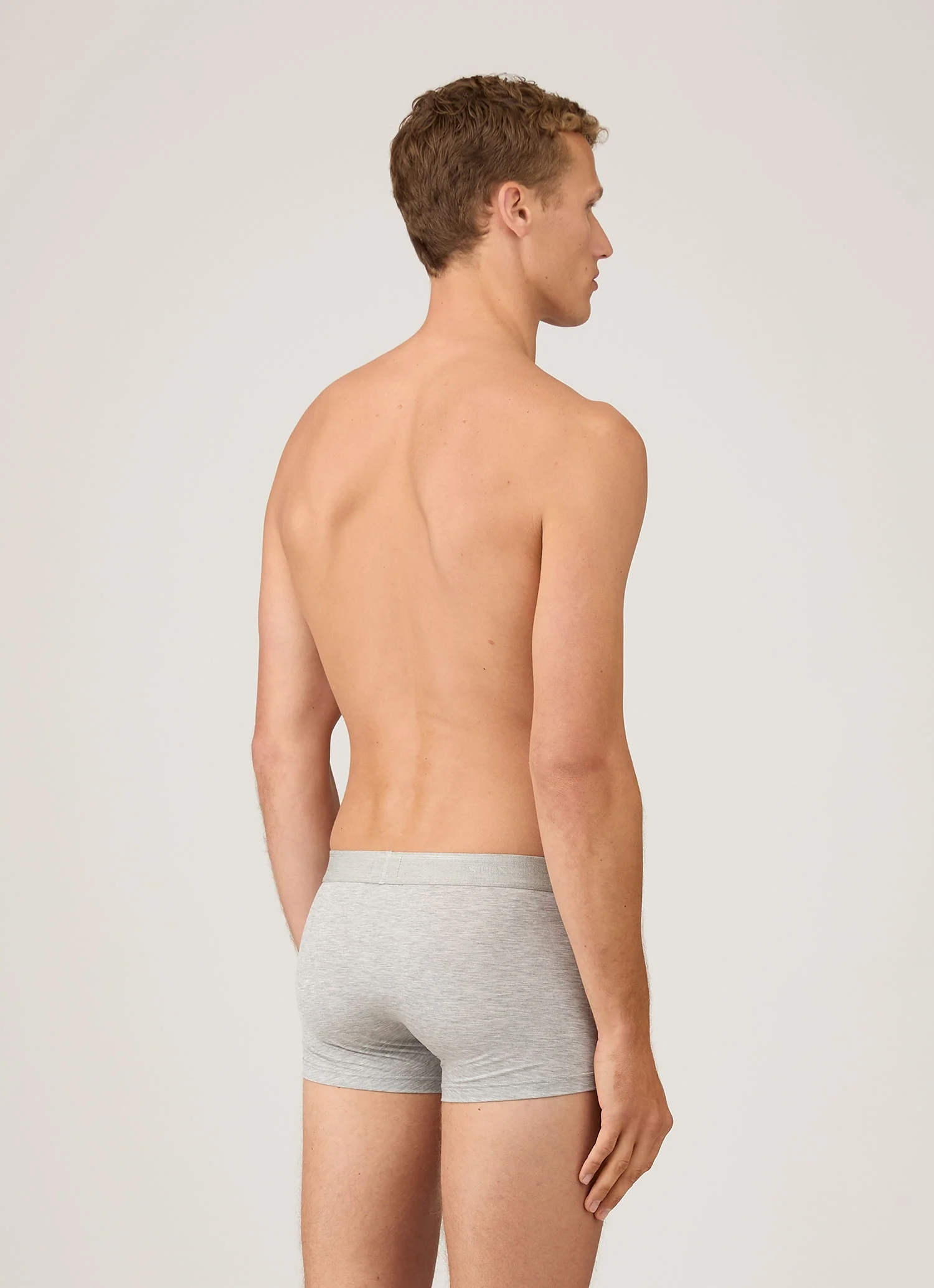 Men's Tencel™ Trunks in Grey Melange - Image 3