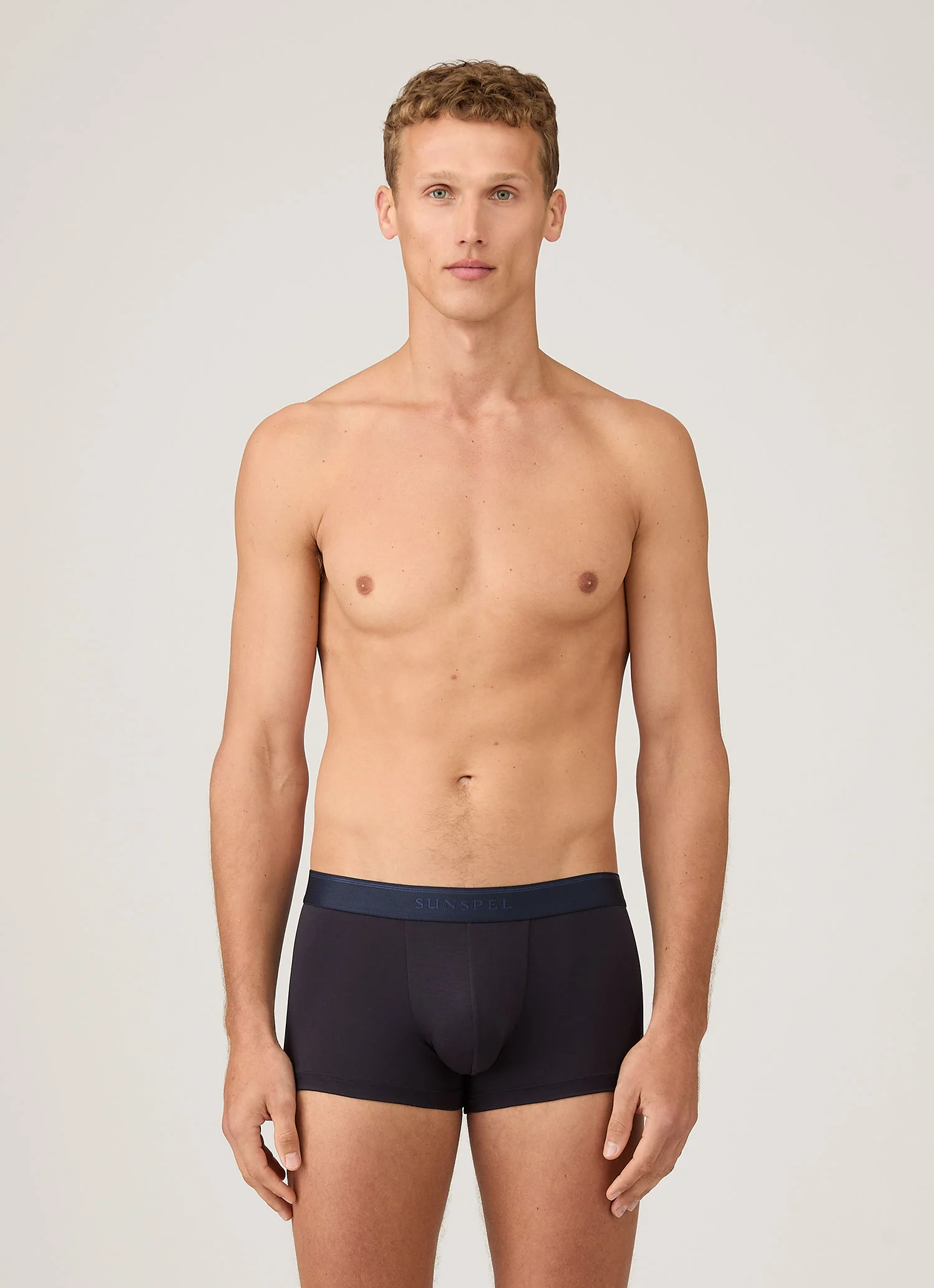 Men's Tencel™ Trunks in Navy - Image 2