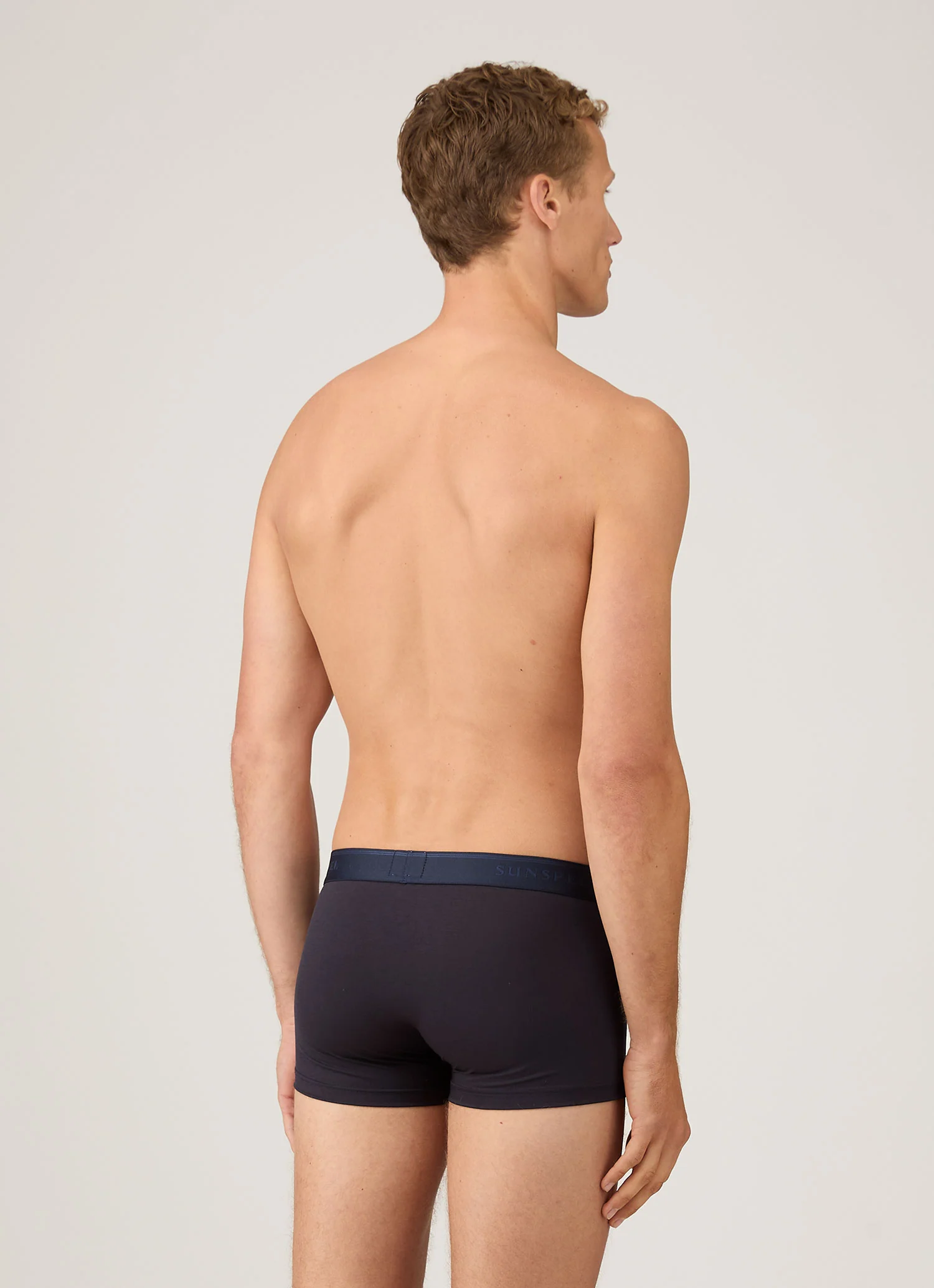 Men's Tencel™ Trunks in Navy - Image 3