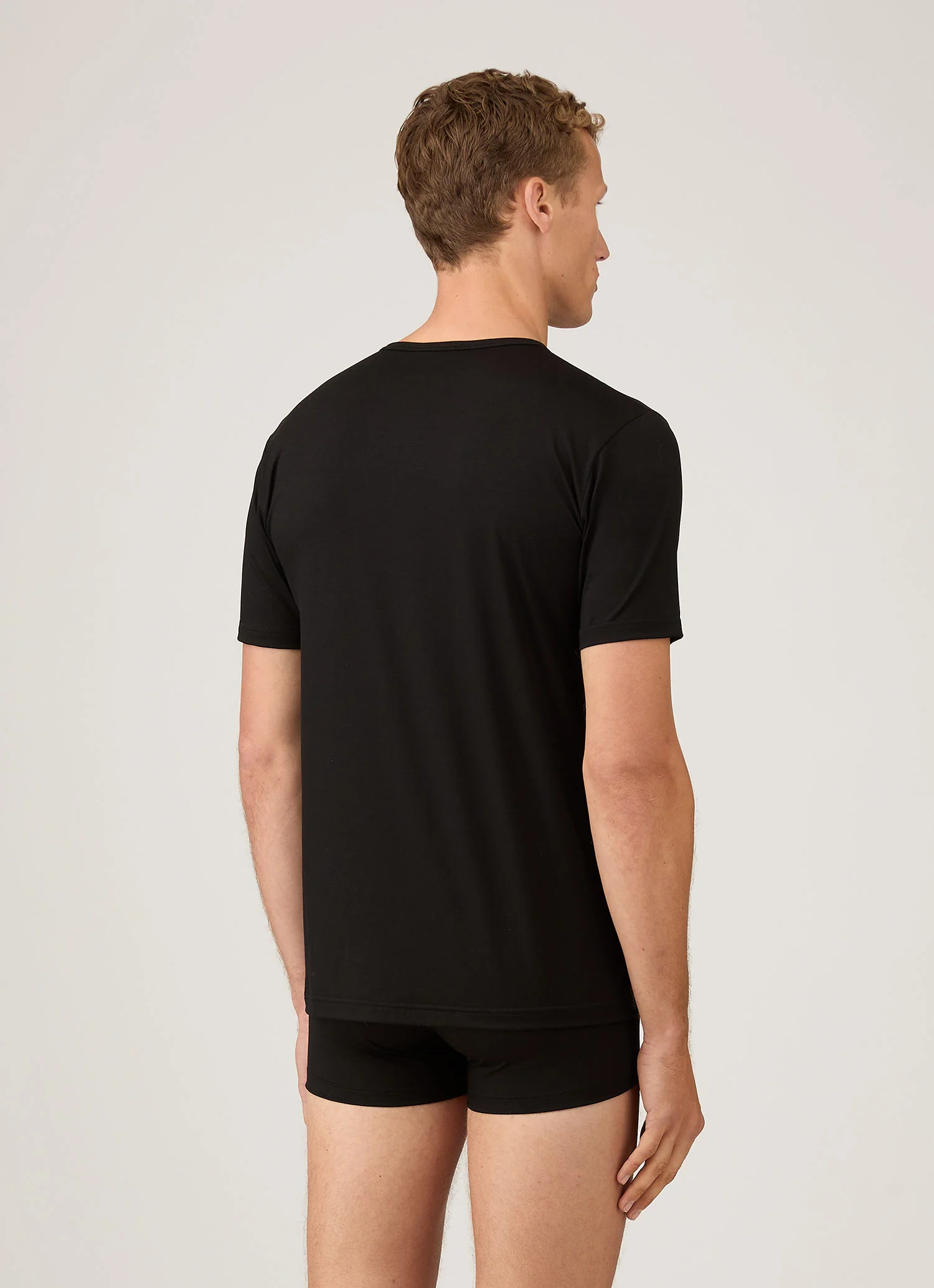 Men's Tencel™ T-shirt in Black - Image 3