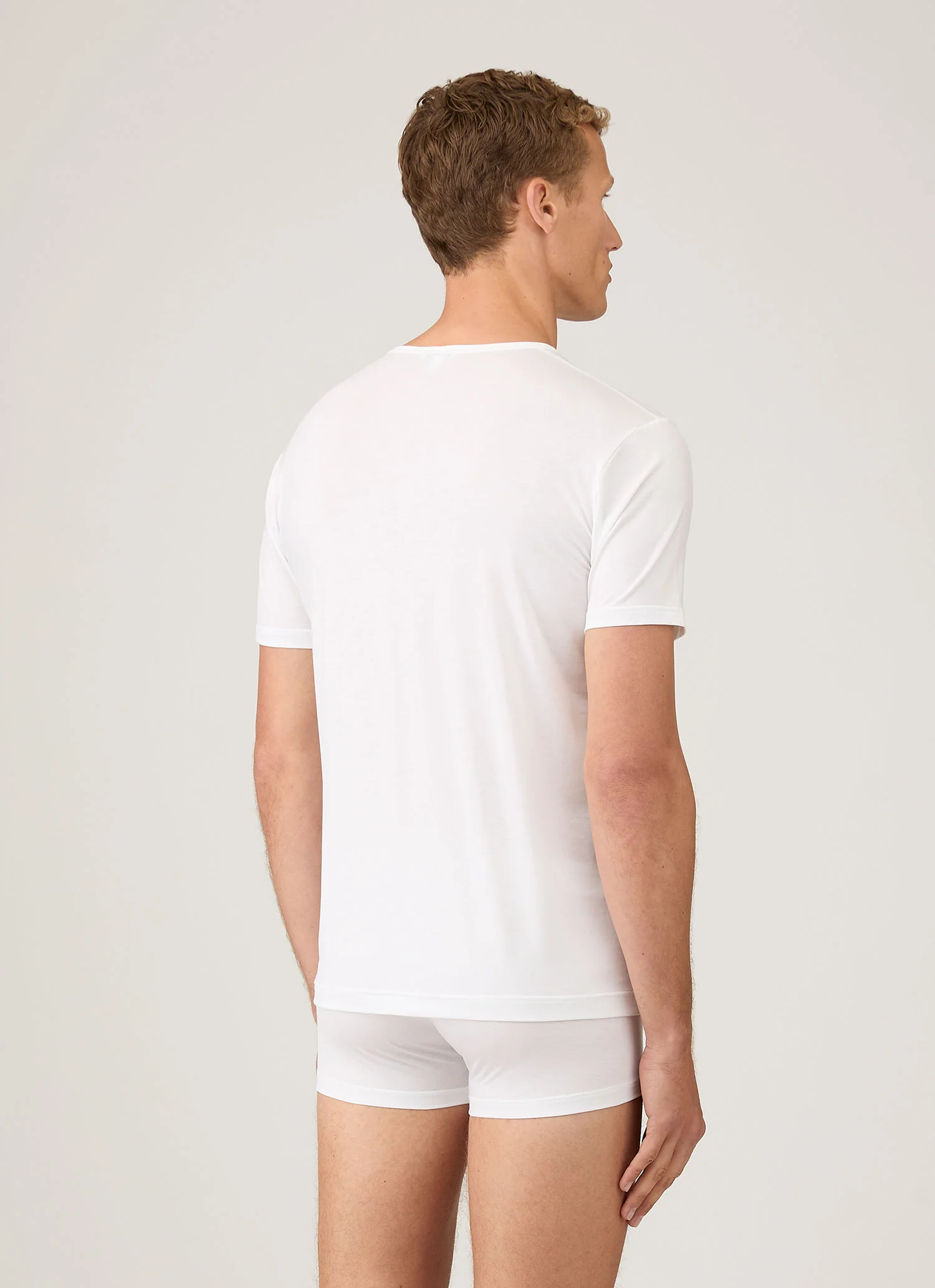 Men's Tencelâ„¢ T-shirt in White - Image 3