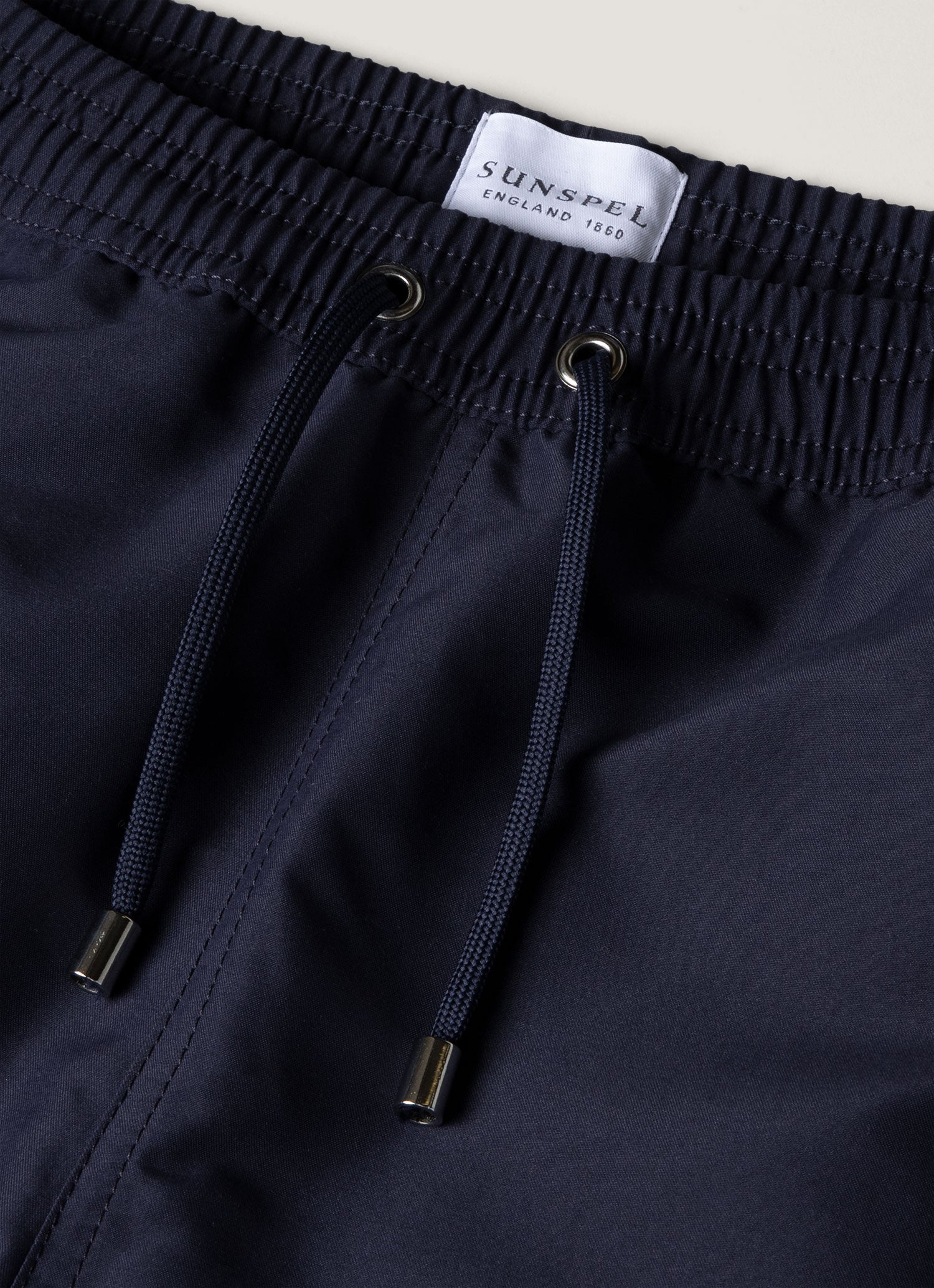 Men's Drawstring Swim Shorts in Navy - Image 4