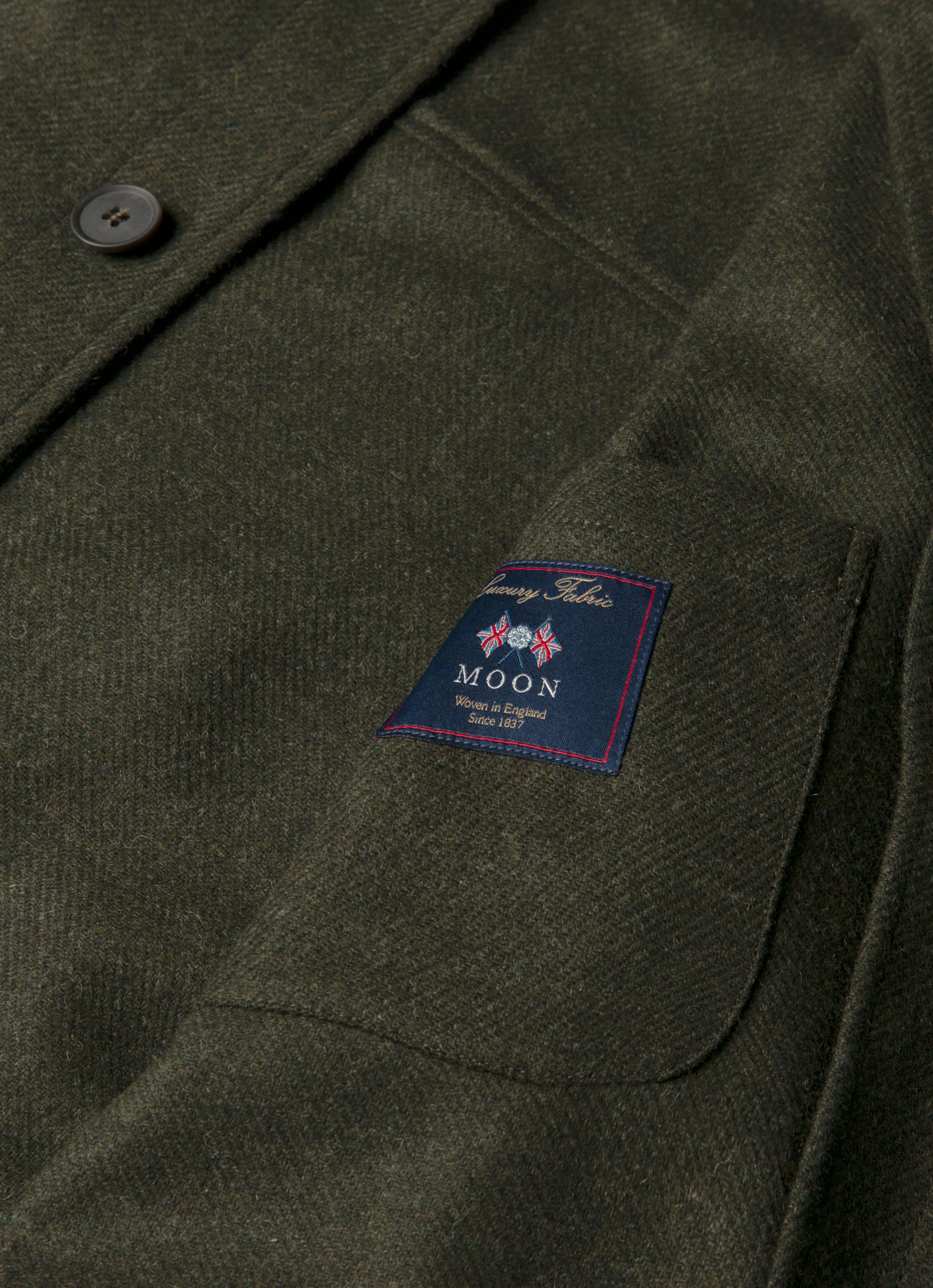 Men's Wool Twin Pocket Jacket in Drill Green - Image 7