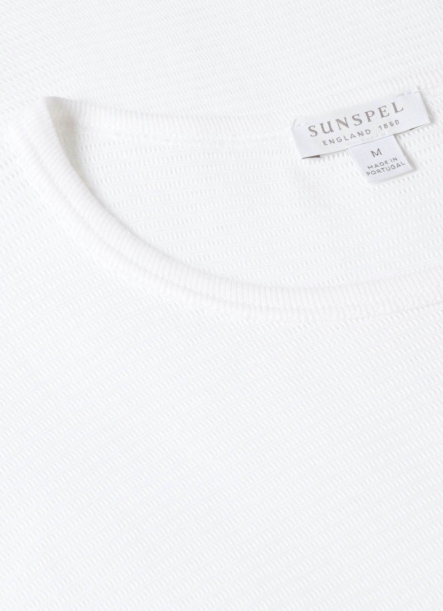 Men's Cellular Cotton Underwear T-shirt in White - Image 4