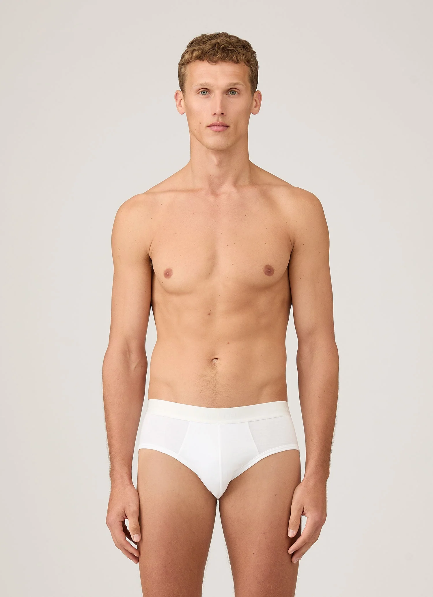 Men's Sea Island Cotton Briefs in White - Image 2