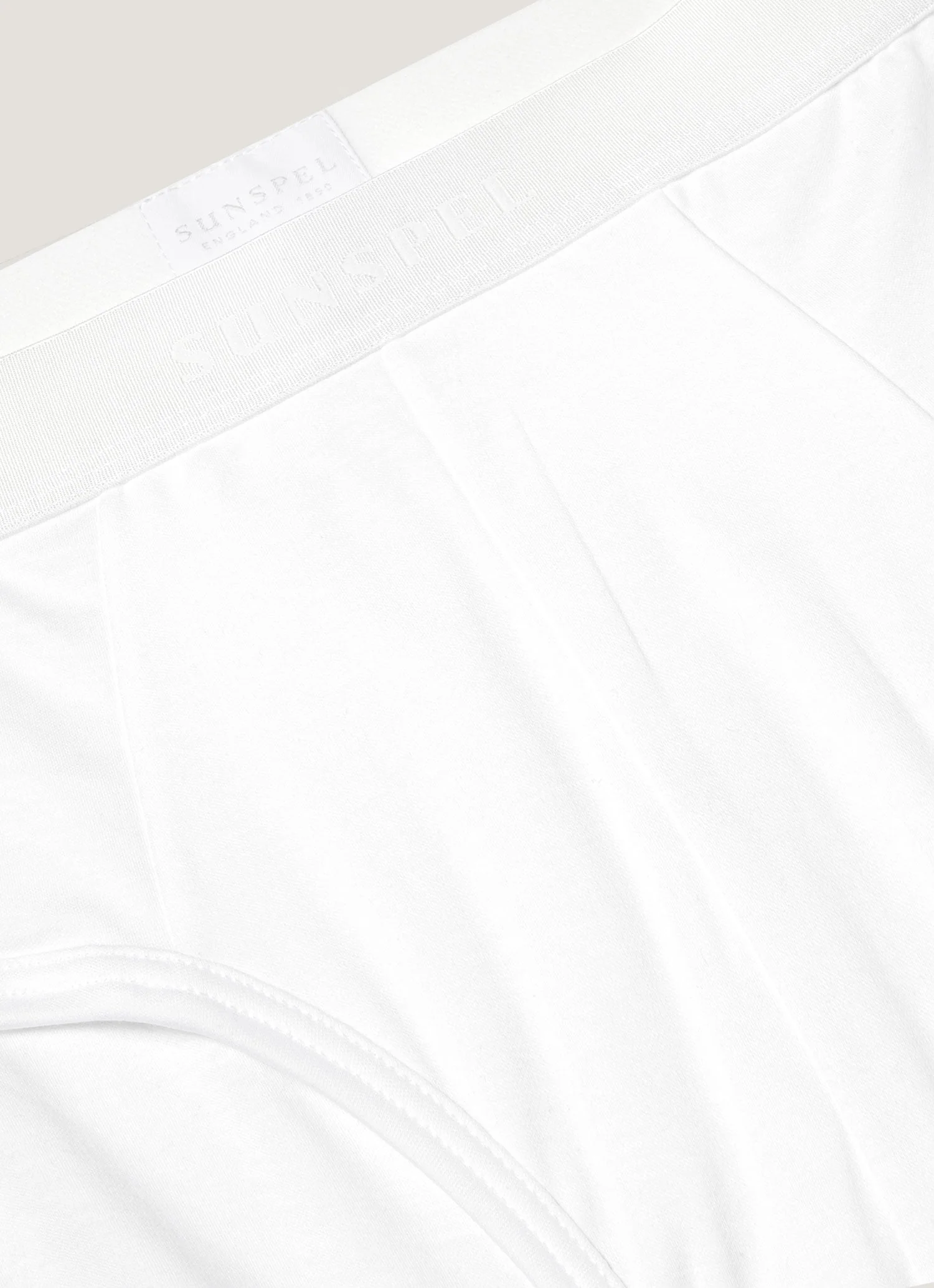 Men's Sea Island Cotton Briefs in White - Image 4