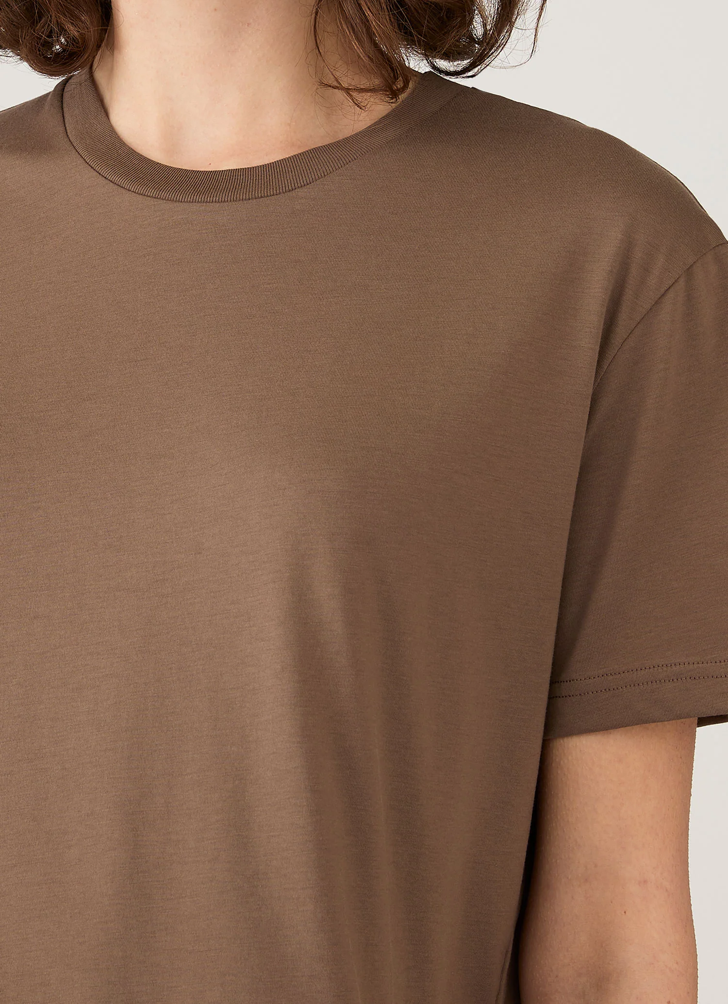 Women's Boy Fit T-shirt in Dark Cedar - Image 4