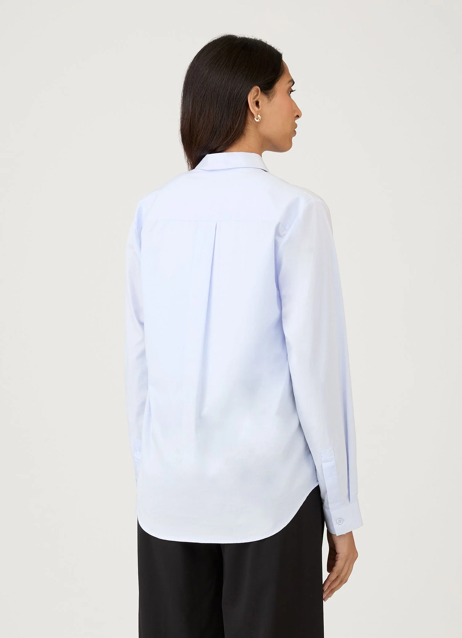 Women's Cotton Shirt in Blue - Image 3