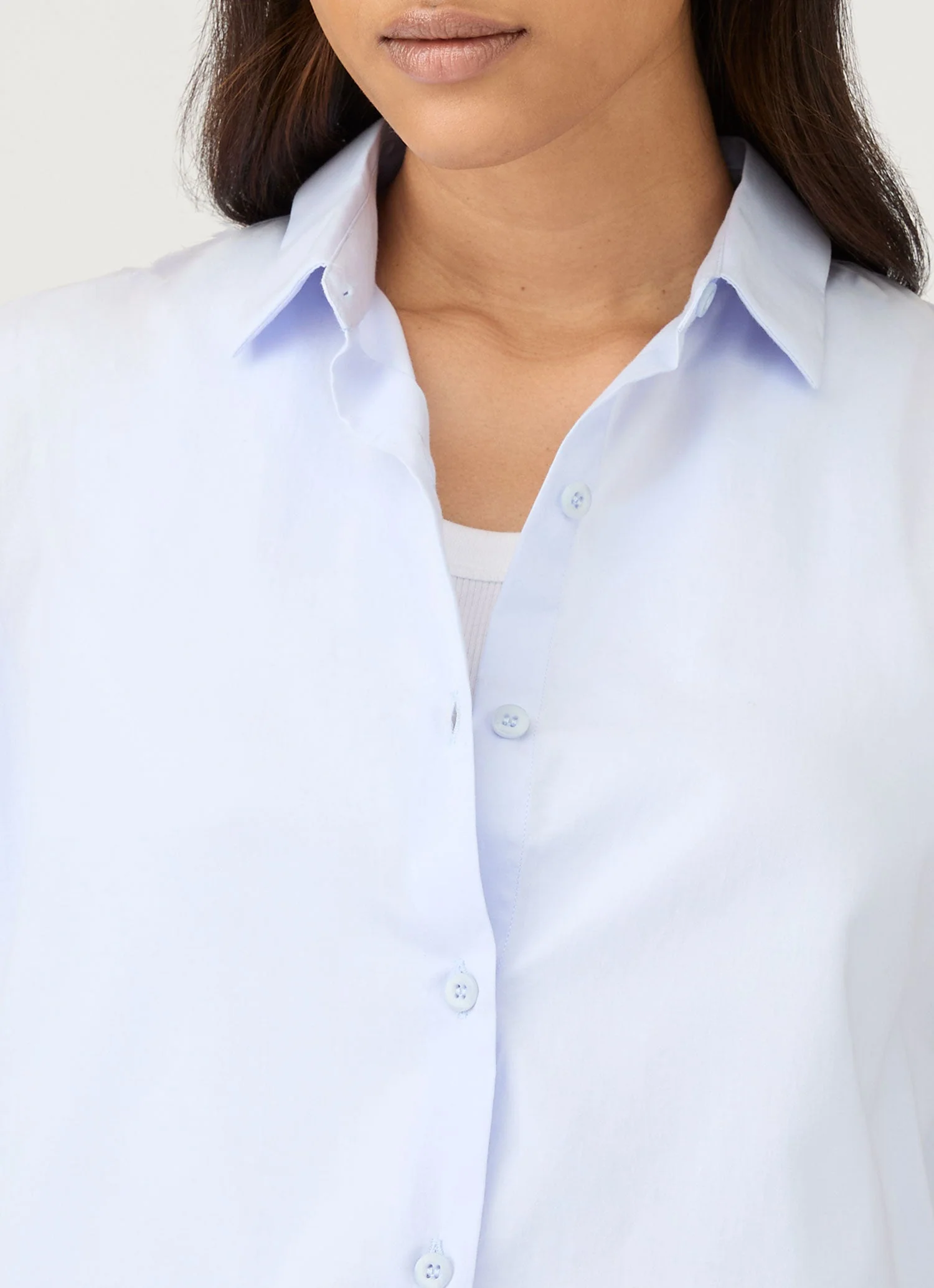 Women's Cotton Shirt in Blue - Image 4