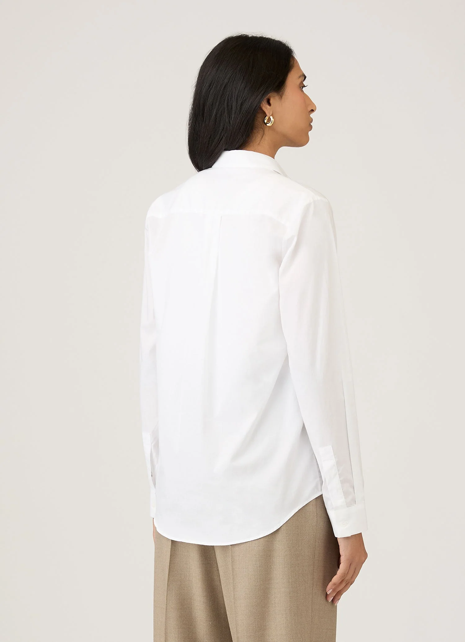 Women's Cotton Shirt in White - Image 3