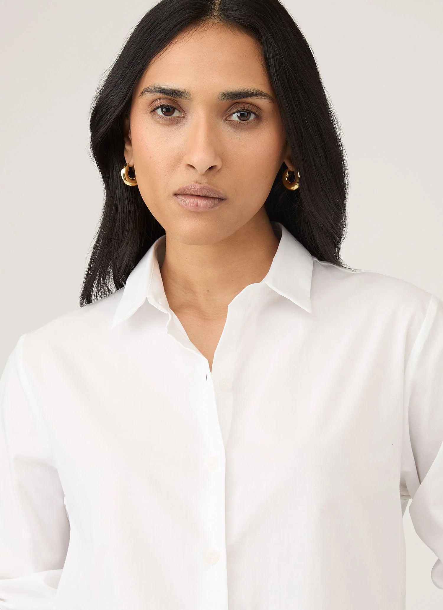 Women's Cotton Shirt in White - Image 4