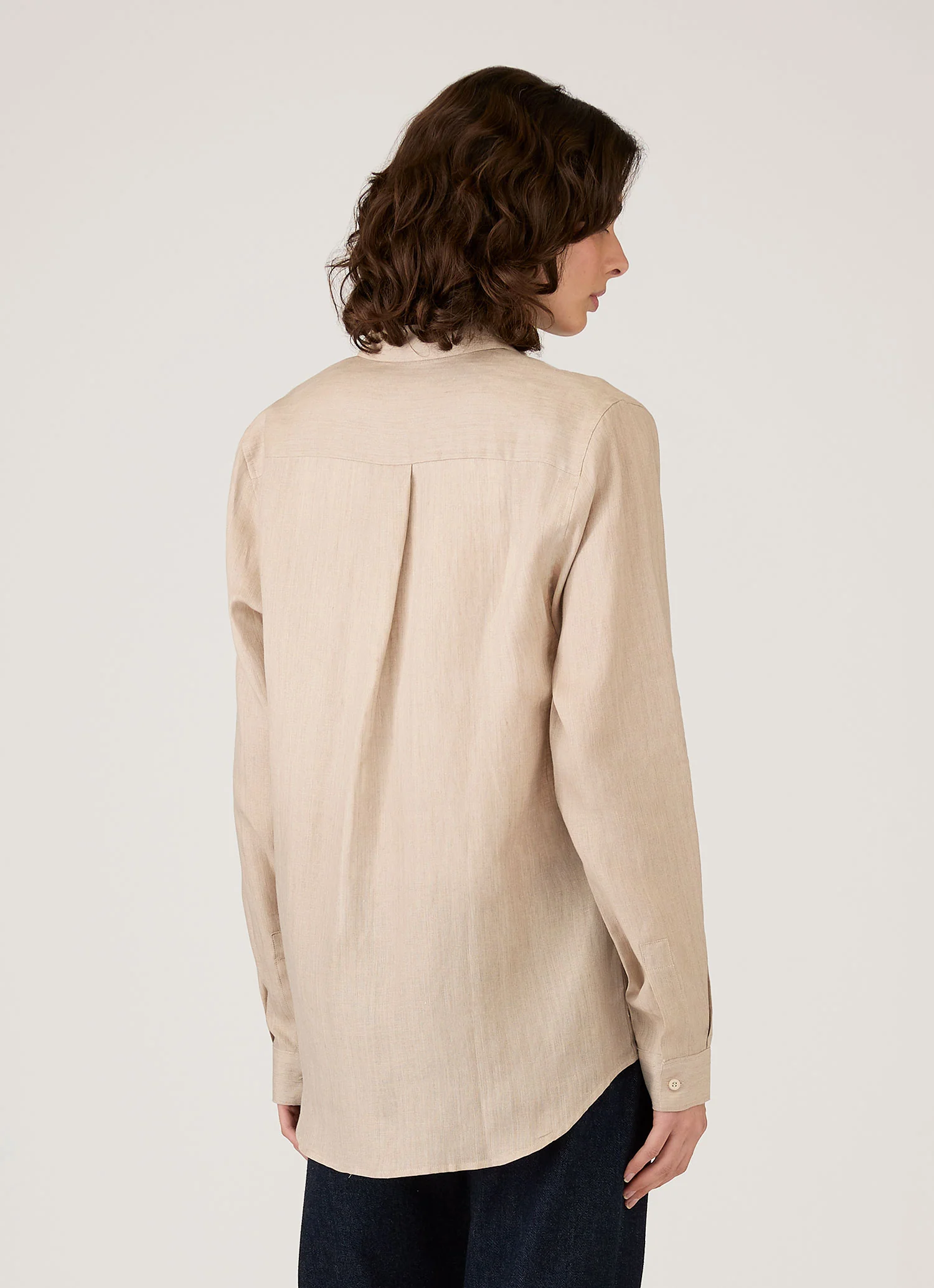 Women's Linen Shirt in Hazelwood - Image 3