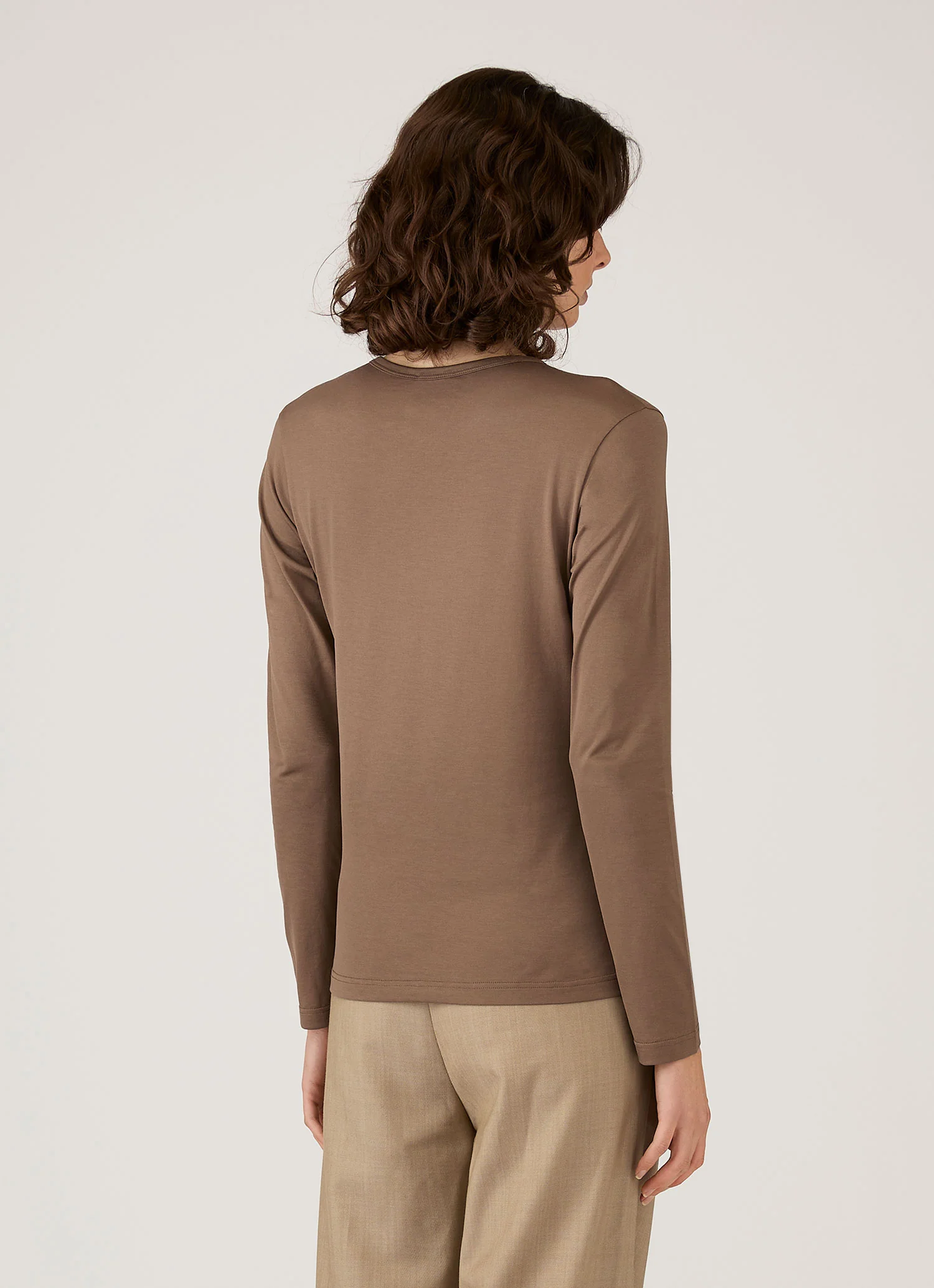 Women's Long Sleeve Classic T-shirt in Dark Cedar - Image 3