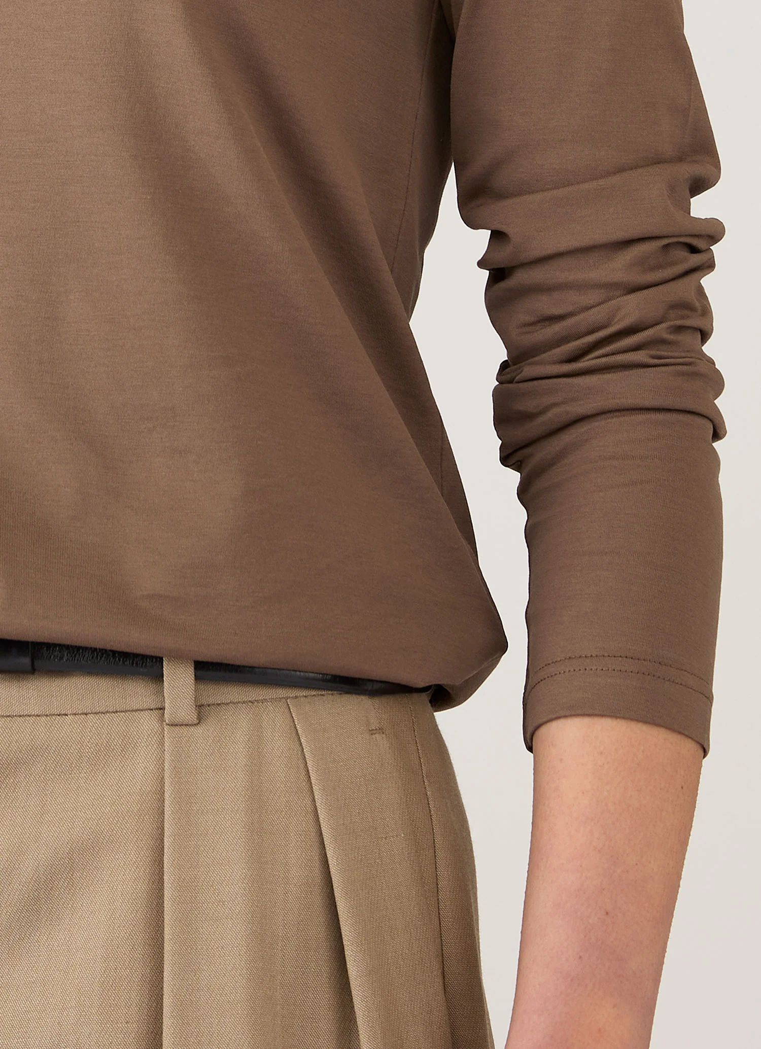 Women's Long Sleeve Classic T-shirt in Dark Cedar - Image 4