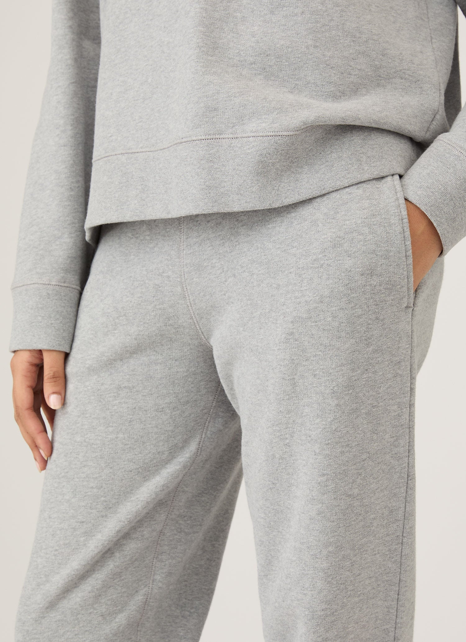 Women's Relaxed Sweatpants in Grey Melange - Image 4