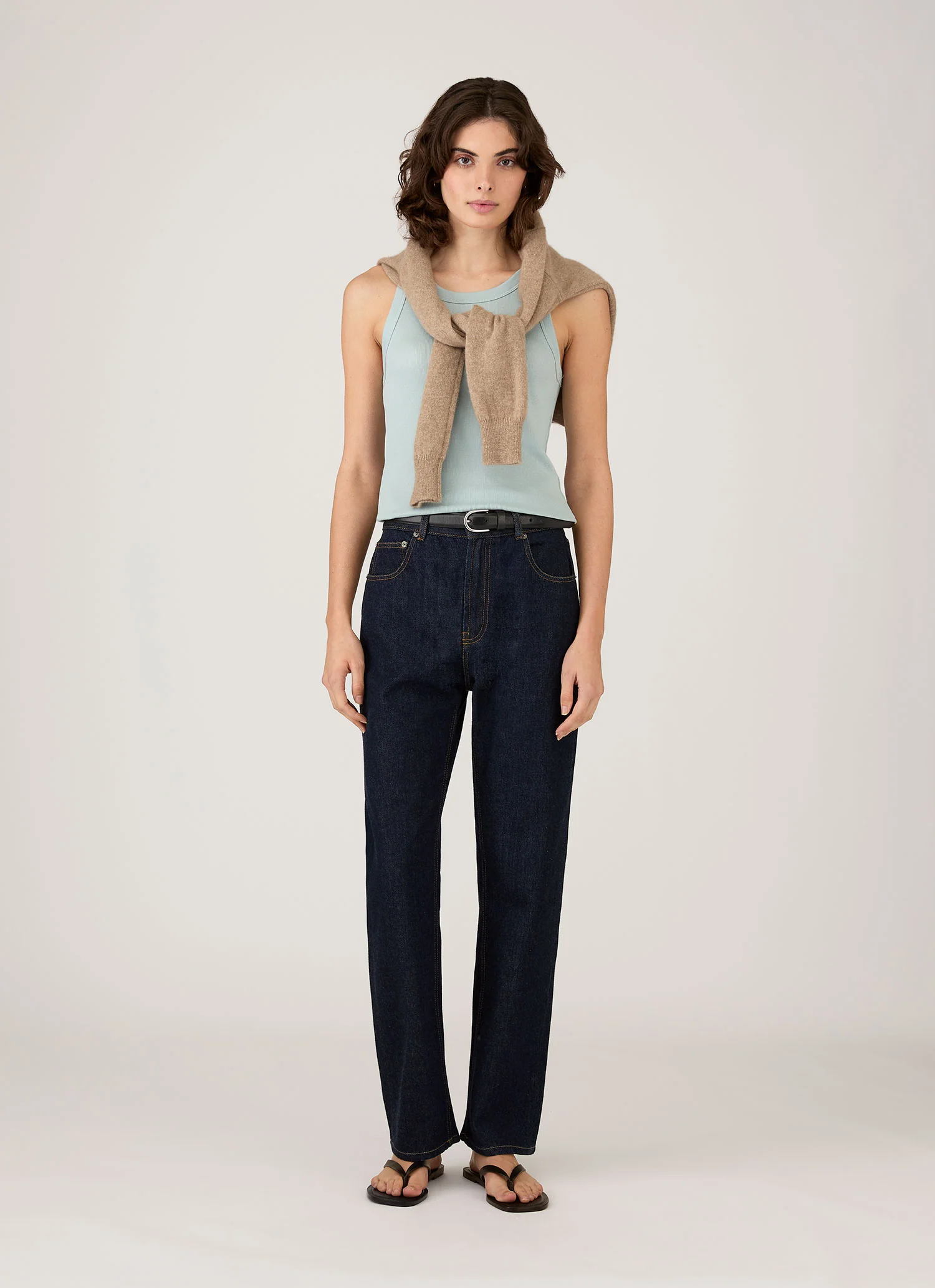Women's Ribbed Tank Top in Peppermint - Image 2