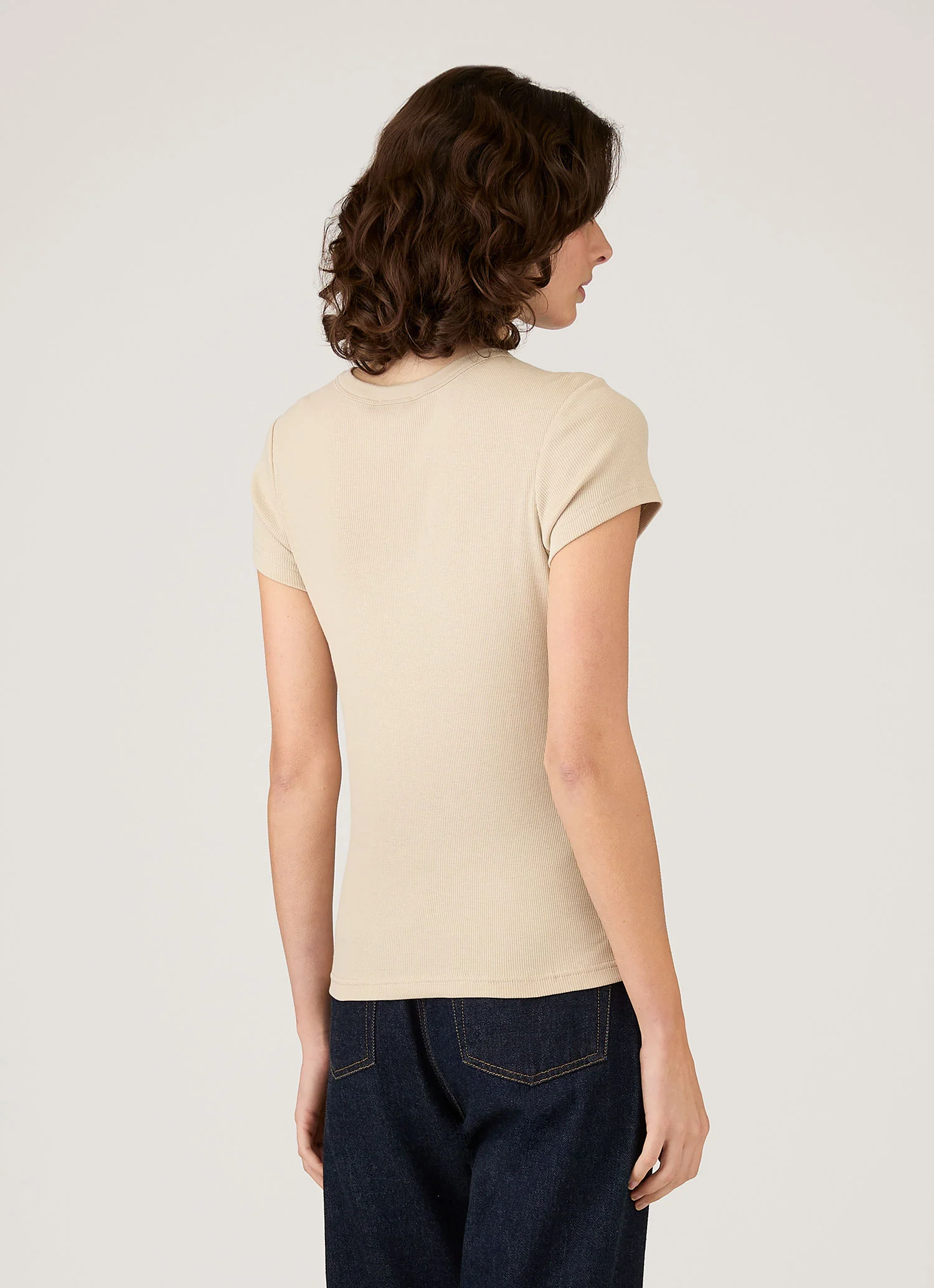 Women's Ribbed T-shirt in Hazelwood - Image 3